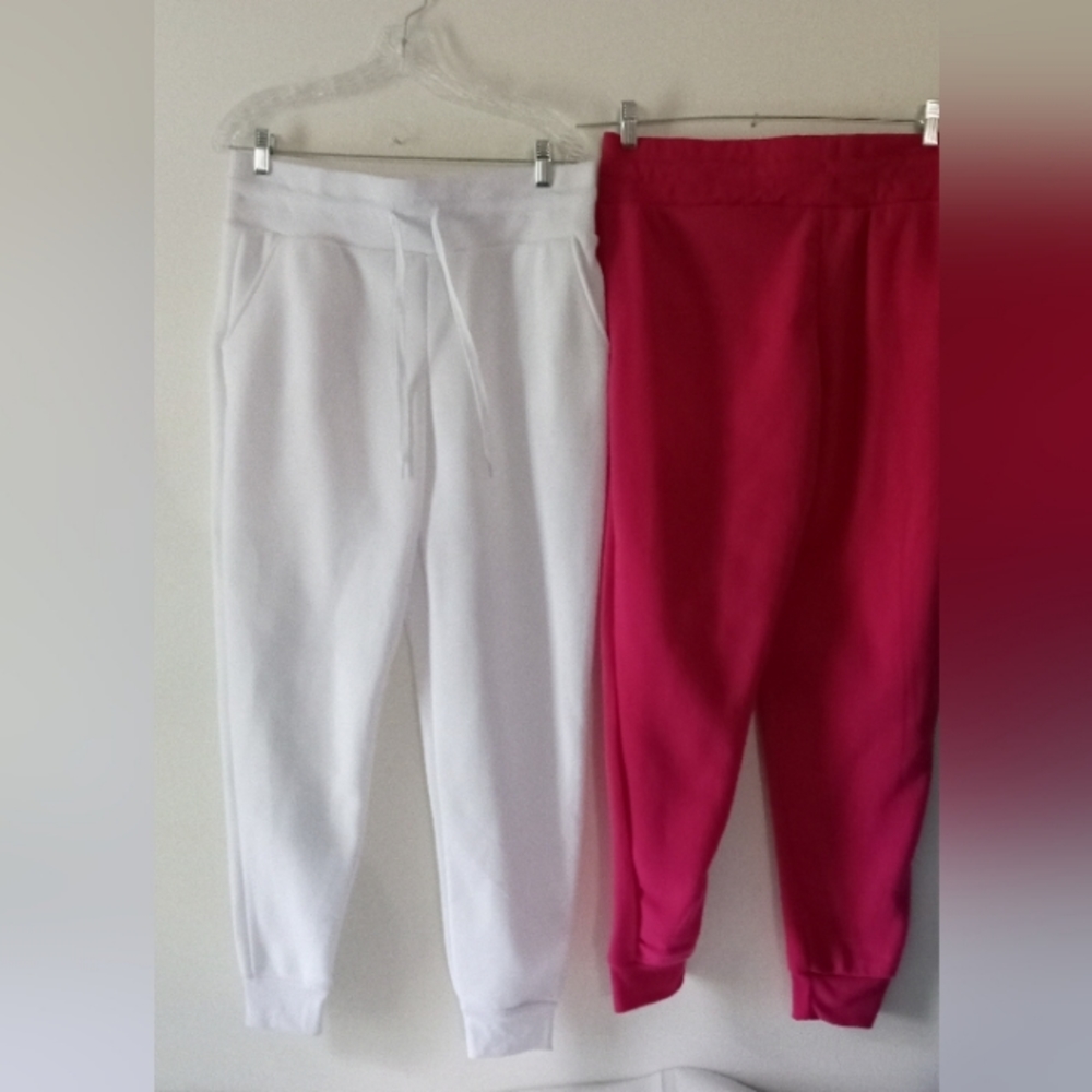 Love Streak Drawstring "Fluff Lined Jogger" Deep Pink Sweatpants -Size: L- NWOT